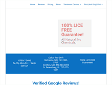 Tablet Screenshot of headlice911.com
